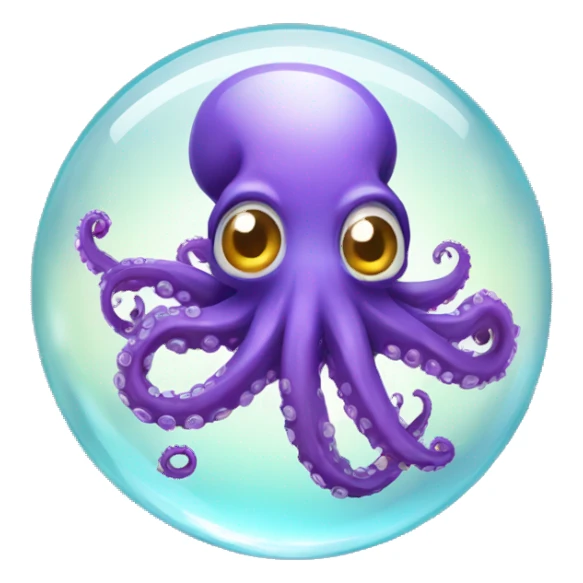 crystal ball with cute surgical octopus sticker