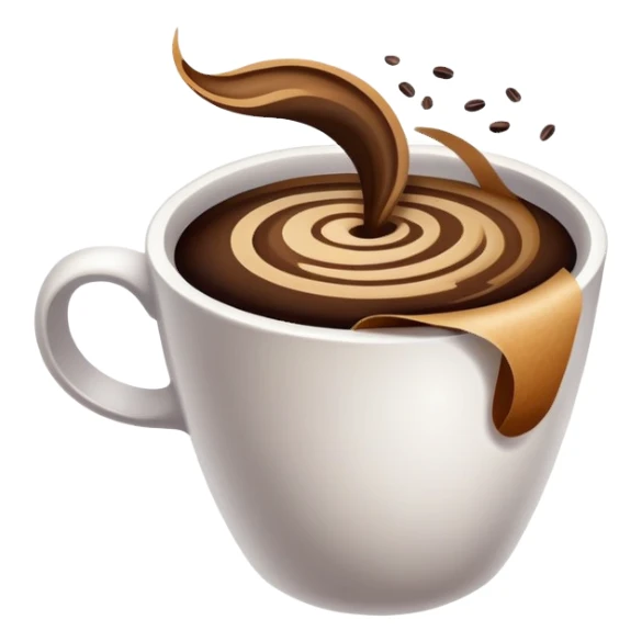 coffee filling in filter
 sticker