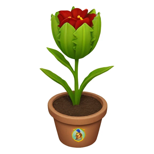 corona de cristo flower red sticker