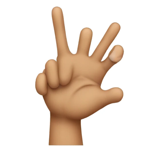Three fingers up sticker