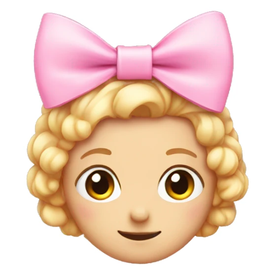 A cute pink bow sticker