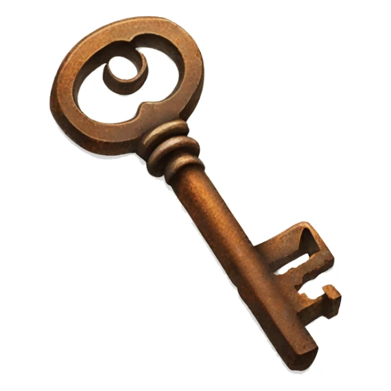 rotten rusty key sticker