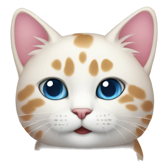 blue strawberry cat sticker