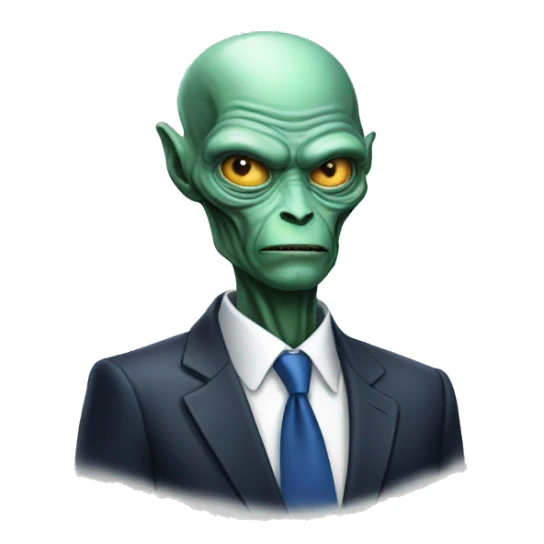 alien human president sticker