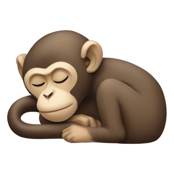 monkey sleep sticker