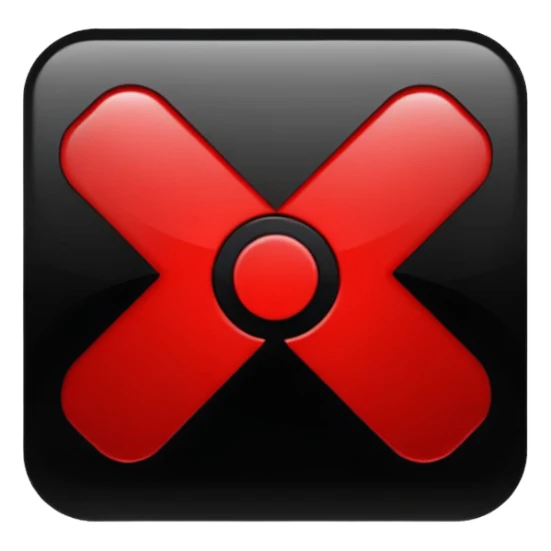 black and red website Icon sticker