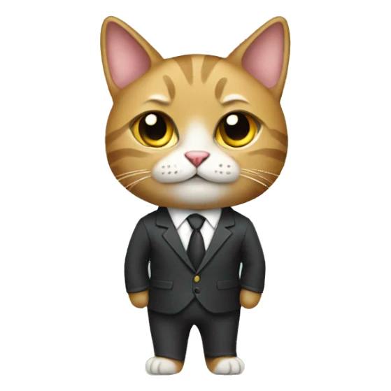 cat wearing a suit  sticker
