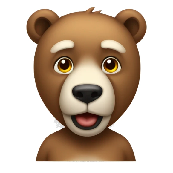 cara de oso indiferente sticker