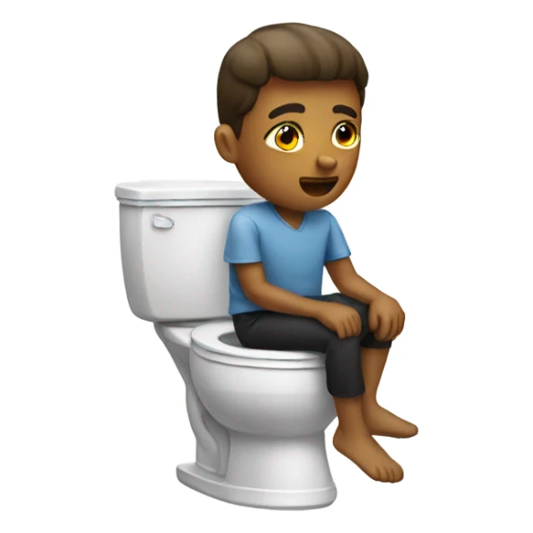 Sitting on the toilet sticker