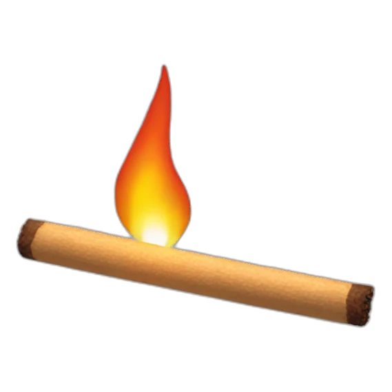 Matchstick fire sticker