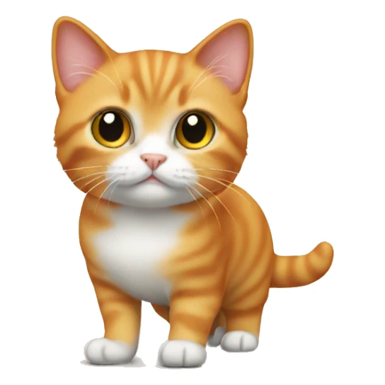 Orange munchkin cat standing  sticker