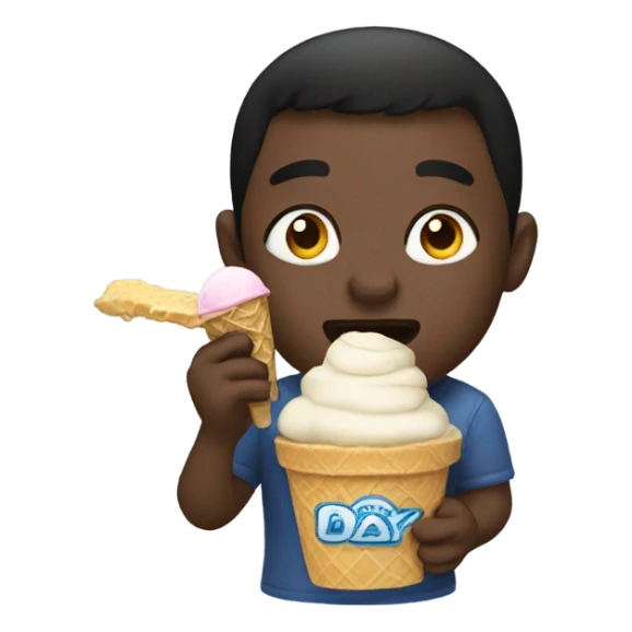 Diddy eating ice cream sticker