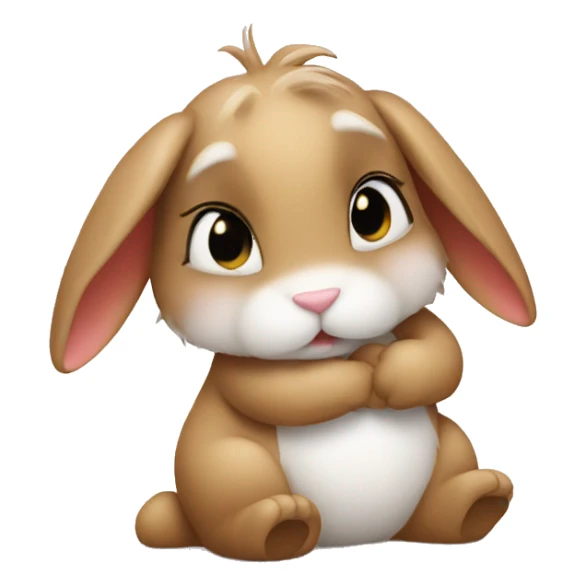 Bunny kissing sticker