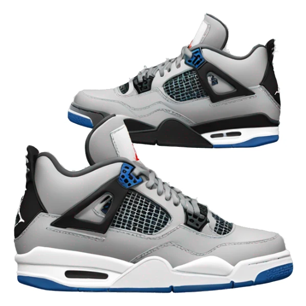sneakers jordan 4 grey sticker