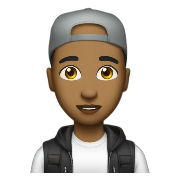 rapper mixed race sticker