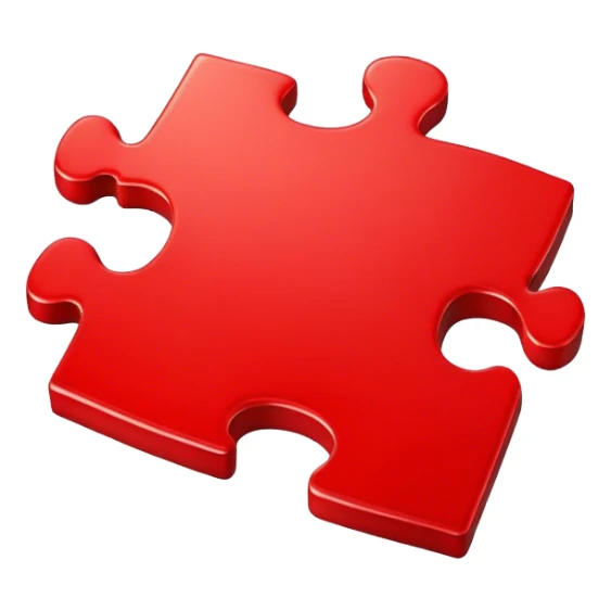 red puzzle piece sticker
