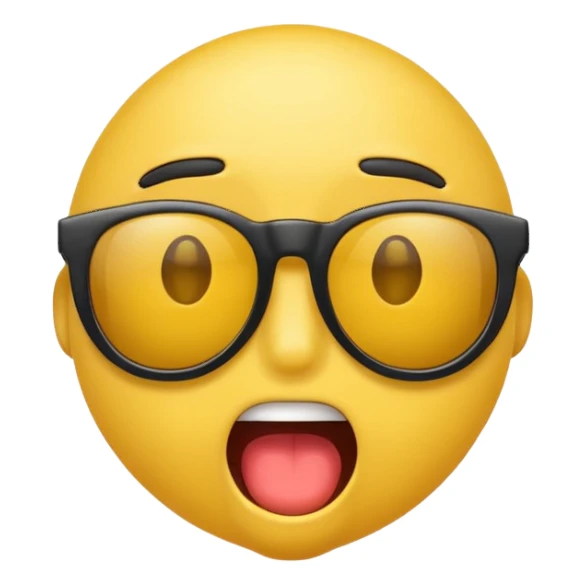 SHOCKED emoji with sunglasses sticker
