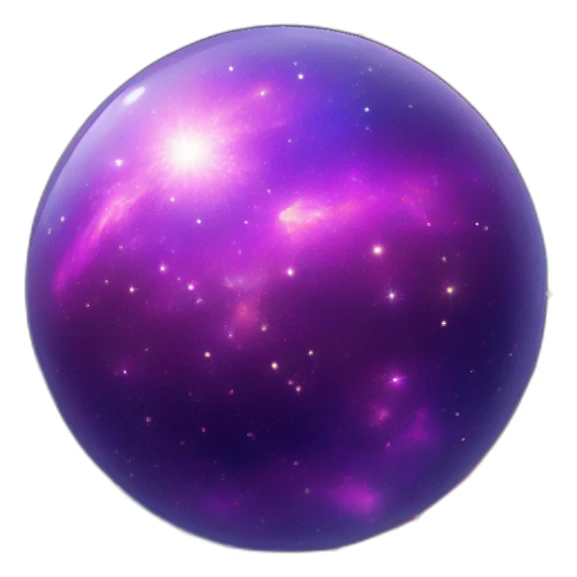 Sparkly Nebula galaxy orb sticker