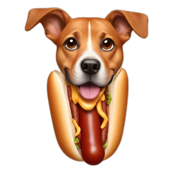 Dog Hotdog sticker