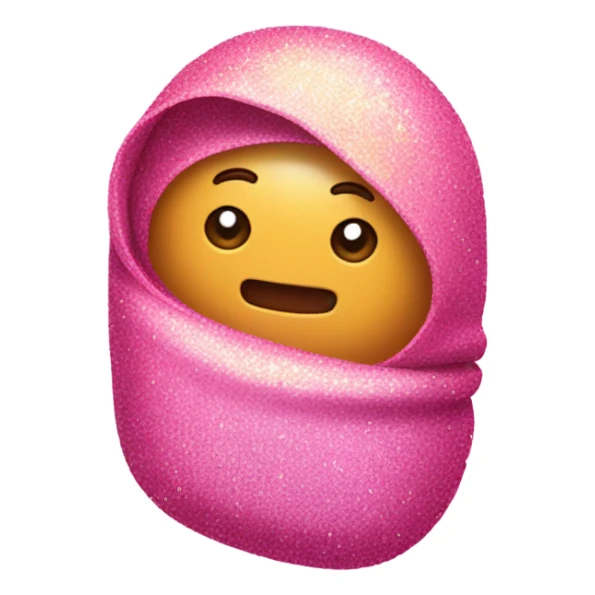 Pink burrito with glitter  sticker