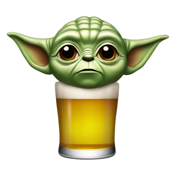 Yoda beer sticker