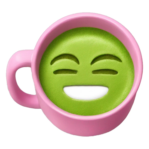 Matcha in a pink mug sticker