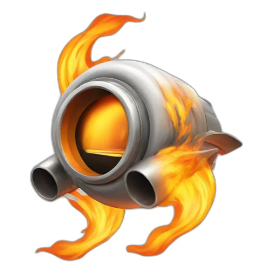 Turbo with flames sticker