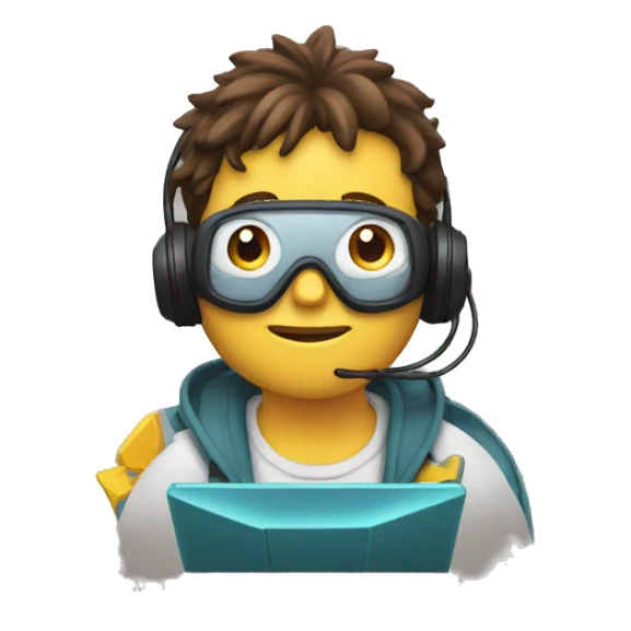 person playing video games sticker