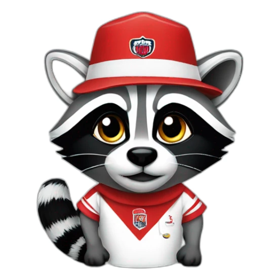 racoon cheff with River Plate T-shirt sticker