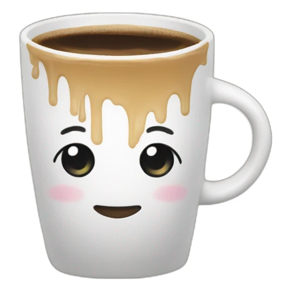 Cute coffee mug sticker