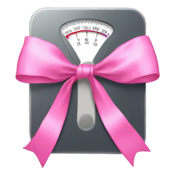 Body weight scale with a pink bow  sticker