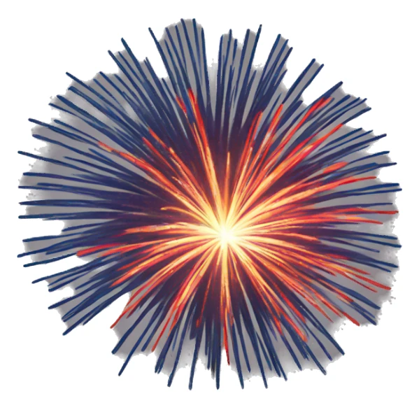 Fireworks sticker