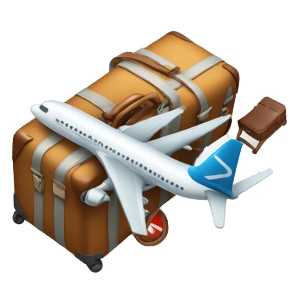 plane and suitcase sticker
