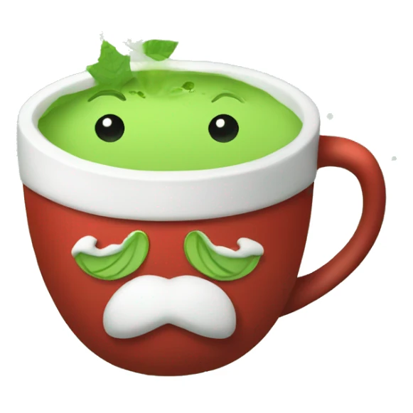 Matcha in Christmas cup sticker