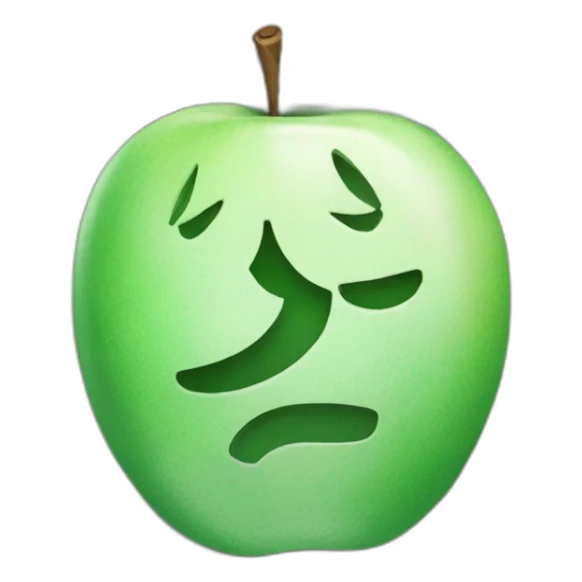 Russian Ruble banknote with Apple emoticons sticker