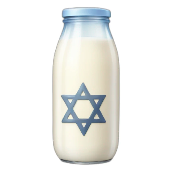 Milk with Star of David sticker