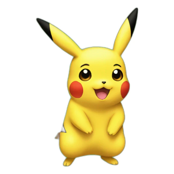 pikachu in green round background sticker