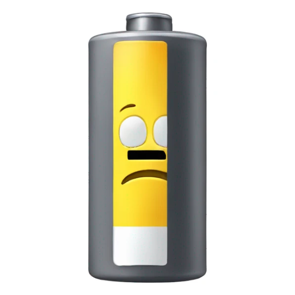 Yellow Sad battery  sticker