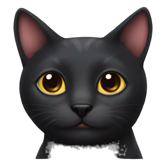 gato negro enamorado  sticker