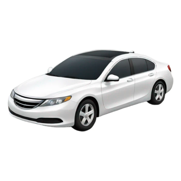 White sedan sunny day sticker