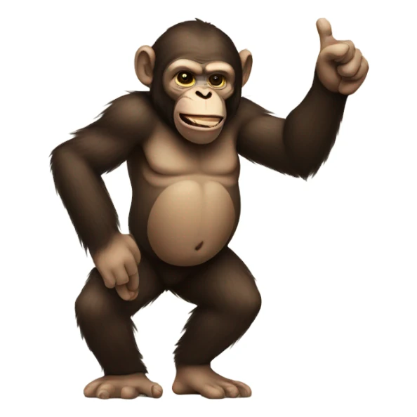 Ape with middle finger up sticker