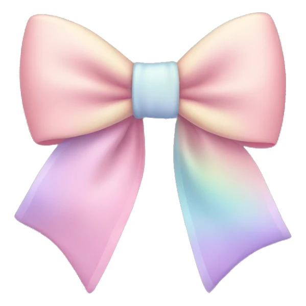 pastel bow sticker