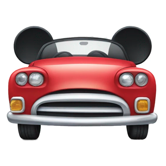 car with mickey mouse ears sticker