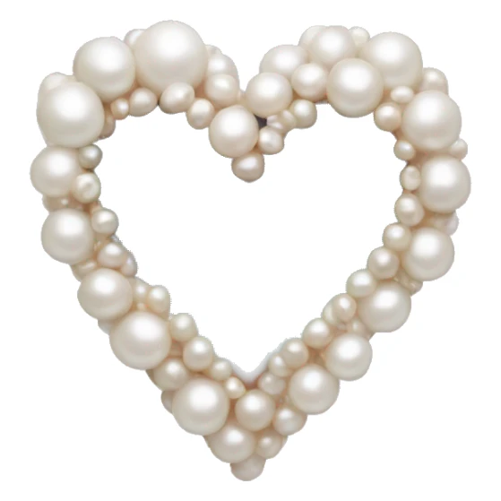 Pearl heart  sticker