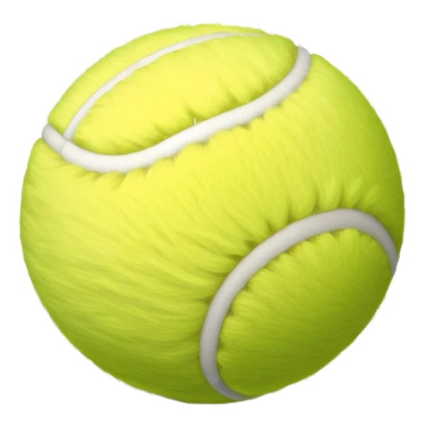 White tennis ball sticker