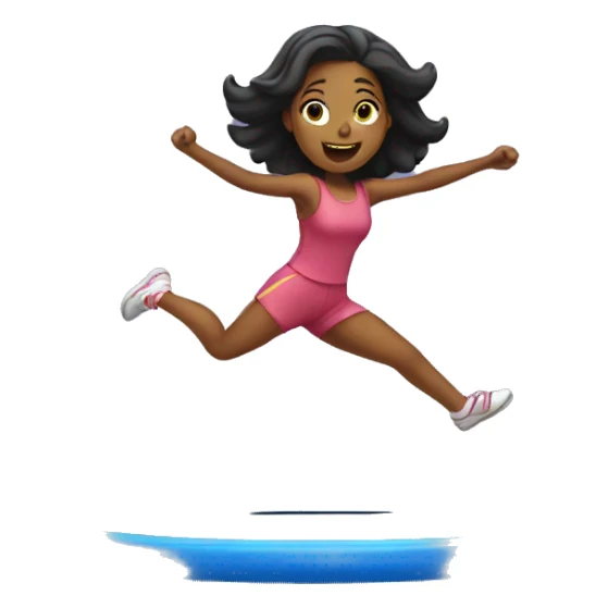 Trampolin Jumping Woman sticker