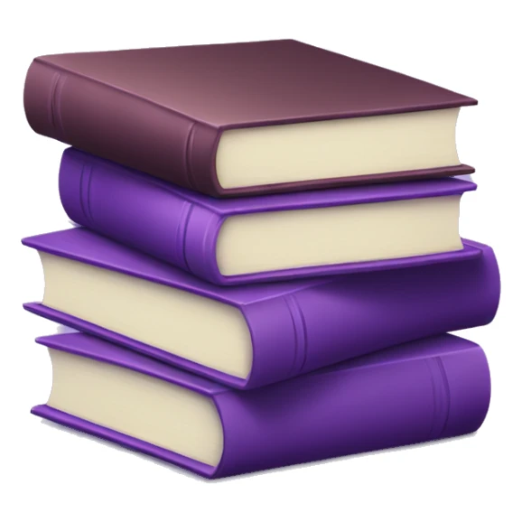 Stack of purple books sticker
