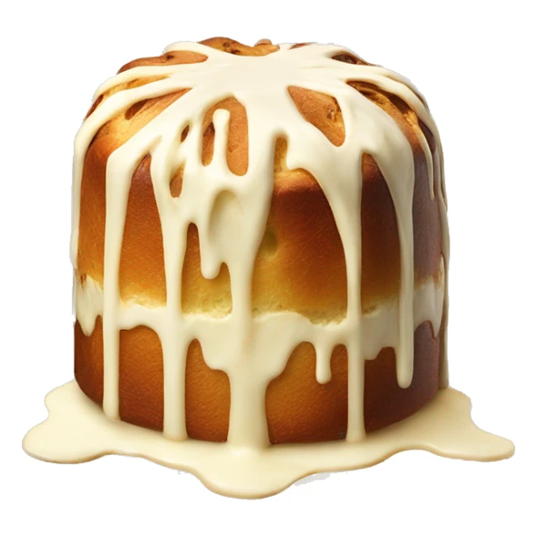 Full white chocolate drip panettone sticker