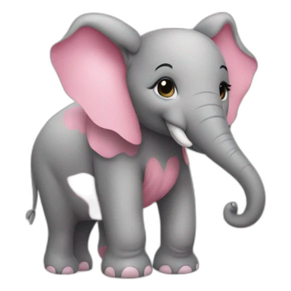 Éléphant en tutu rose sticker