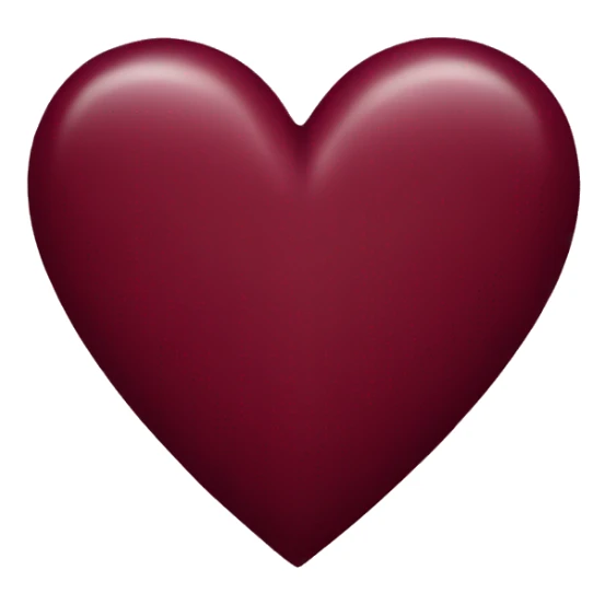 burgundy heart sticker